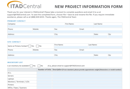 New Project Template